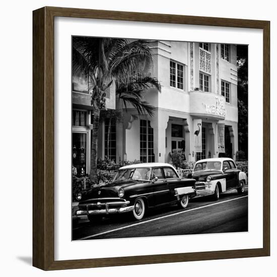 Classic Cars on South Beach - Miami - Florida-Philippe Hugonnard-Framed Photographic Print