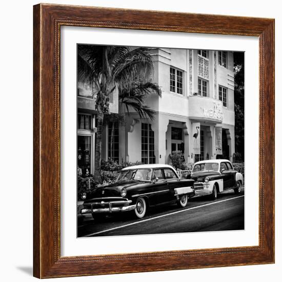 Classic Cars on South Beach - Miami - Florida-Philippe Hugonnard-Framed Photographic Print