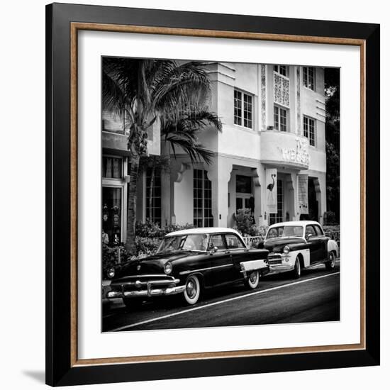 Classic Cars on South Beach - Miami - Florida-Philippe Hugonnard-Framed Photographic Print