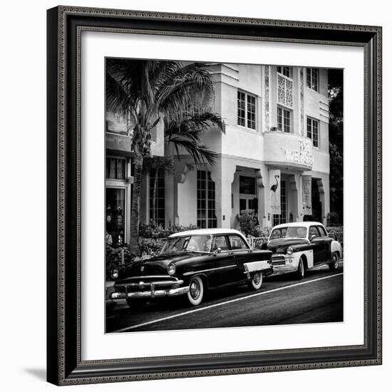 Classic Cars on South Beach - Miami - Florida-Philippe Hugonnard-Framed Photographic Print