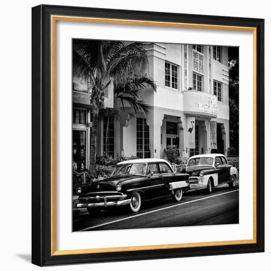 Classic Cars on South Beach - Miami - Florida-Philippe Hugonnard-Framed Photographic Print