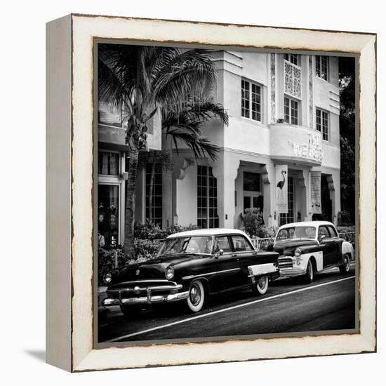 Classic Cars on South Beach - Miami - Florida-Philippe Hugonnard-Framed Premier Image Canvas