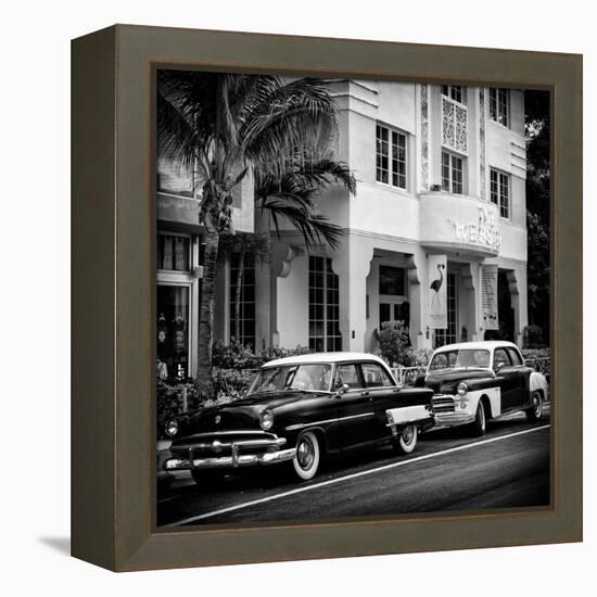 Classic Cars on South Beach - Miami - Florida-Philippe Hugonnard-Framed Premier Image Canvas