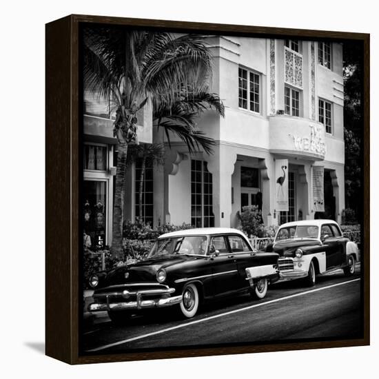 Classic Cars on South Beach - Miami - Florida-Philippe Hugonnard-Framed Premier Image Canvas