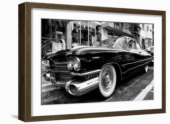 Classic Cars on South Beach - Miami - Florida-Philippe Hugonnard-Framed Art Print