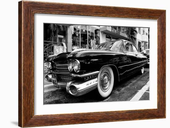 Classic Cars on South Beach - Miami - Florida-Philippe Hugonnard-Framed Art Print