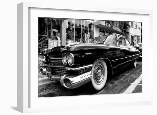 Classic Cars on South Beach - Miami - Florida-Philippe Hugonnard-Framed Art Print