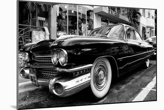 Classic Cars on South Beach - Miami - Florida-Philippe Hugonnard-Mounted Art Print