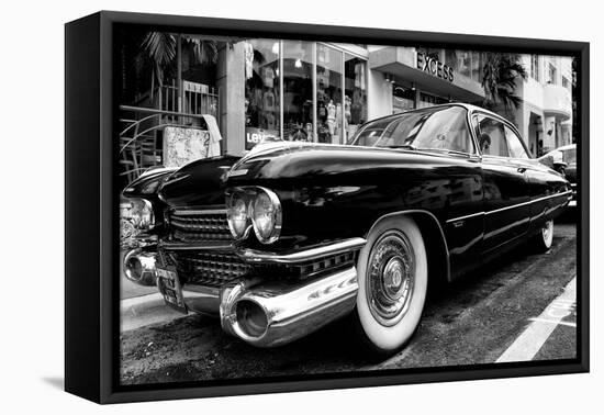 Classic Cars on South Beach - Miami - Florida-Philippe Hugonnard-Framed Stretched Canvas