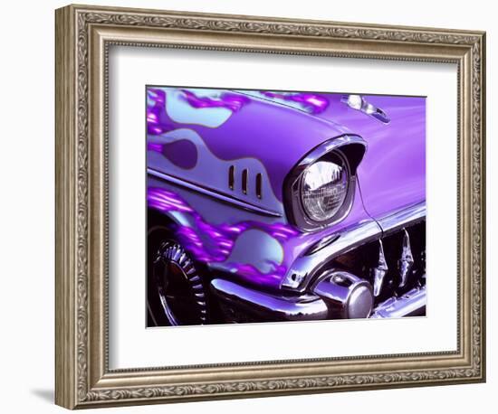 Classic Chevrolet with Flaming Hood-Bill Bachmann-Framed Photographic Print