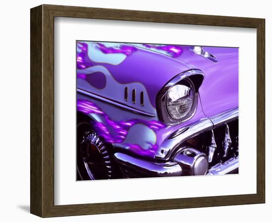 Classic Chevrolet with Flaming Hood-Bill Bachmann-Framed Photographic Print