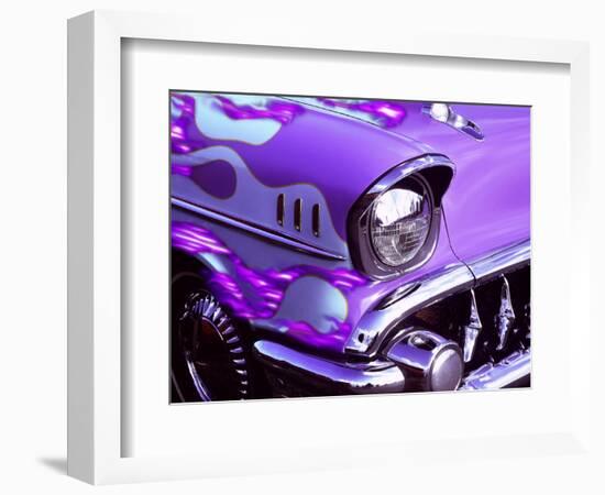Classic Chevrolet with Flaming Hood-Bill Bachmann-Framed Photographic Print