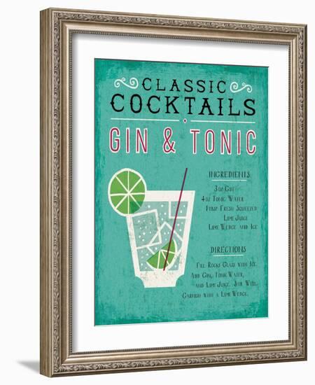 Classic Cocktail Gin and Tonic-Michael Mullan-Framed Art Print