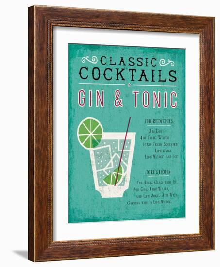 Classic Cocktail Gin and Tonic-Michael Mullan-Framed Art Print