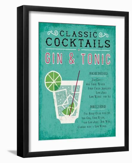 Classic Cocktail Gin and Tonic-Michael Mullan-Framed Art Print