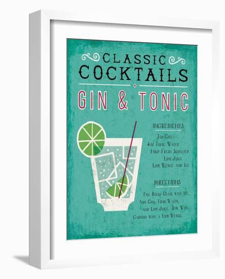 Classic Cocktail Gin and Tonic-Michael Mullan-Framed Art Print