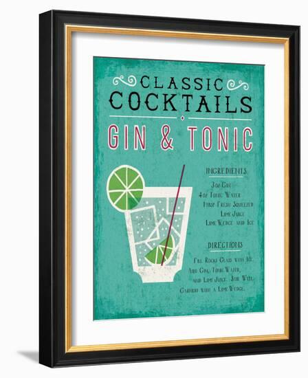 Classic Cocktail Gin and Tonic-Michael Mullan-Framed Art Print