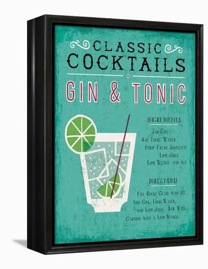 Classic Cocktail Gin and Tonic-Michael Mullan-Framed Stretched Canvas