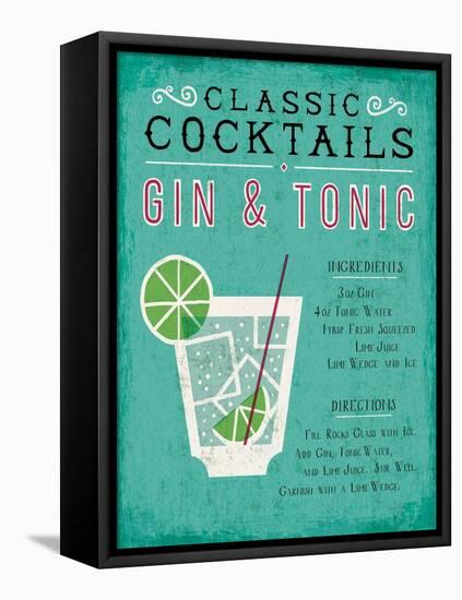 Classic Cocktail Gin and Tonic-Michael Mullan-Framed Stretched Canvas