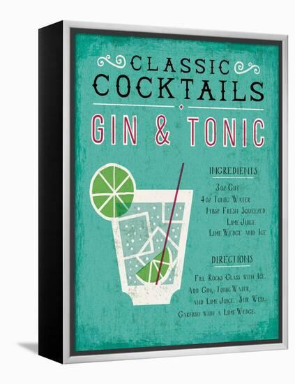 Classic Cocktail Gin and Tonic-Michael Mullan-Framed Stretched Canvas