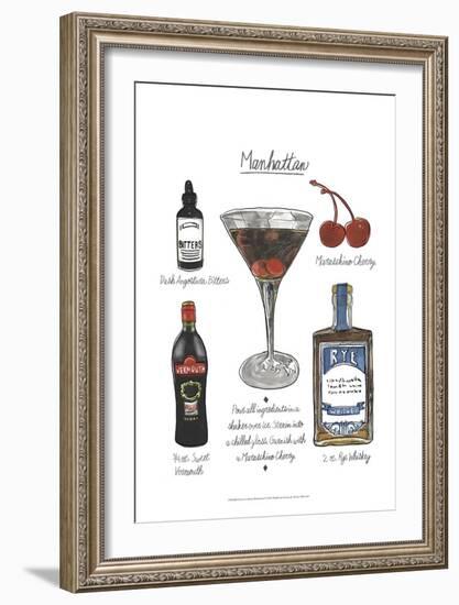 Classic Cocktail - Manhattan-Naomi McCavitt-Framed Art Print