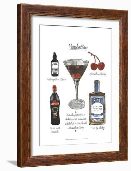 Classic Cocktail - Manhattan-Naomi McCavitt-Framed Art Print