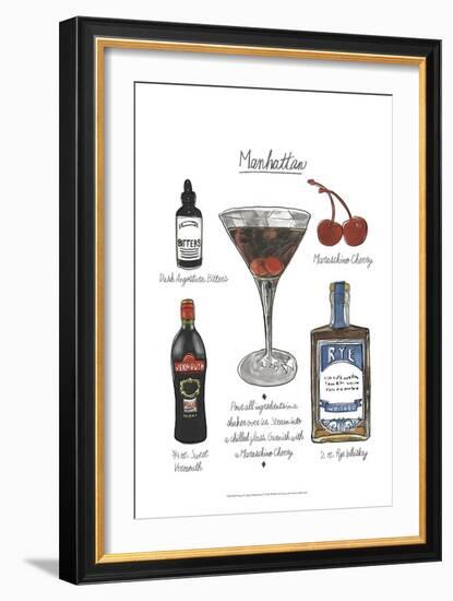 Classic Cocktail - Manhattan-Naomi McCavitt-Framed Art Print