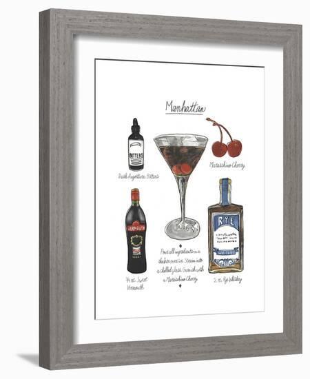 Classic Cocktail - Manhattan-Naomi McCavitt-Framed Art Print