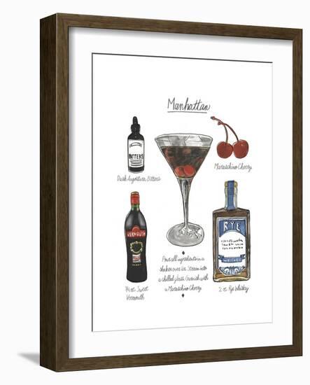 Classic Cocktail - Manhattan-Naomi McCavitt-Framed Art Print