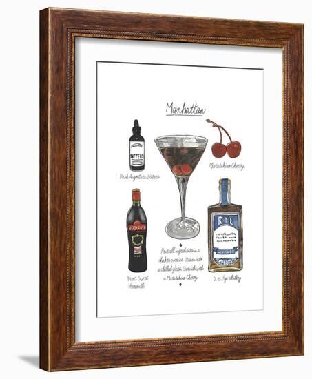 Classic Cocktail - Manhattan-Naomi McCavitt-Framed Art Print