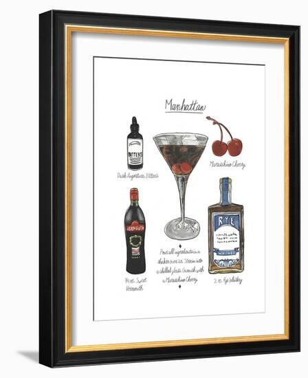 Classic Cocktail - Manhattan-Naomi McCavitt-Framed Art Print