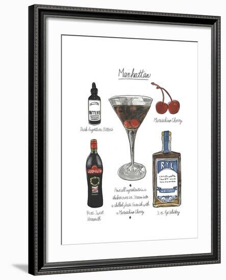 Classic Cocktail - Manhattan-Naomi McCavitt-Framed Art Print