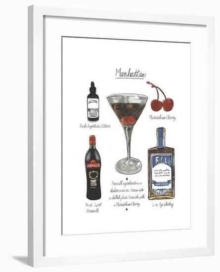 Classic Cocktail - Manhattan-Naomi McCavitt-Framed Art Print