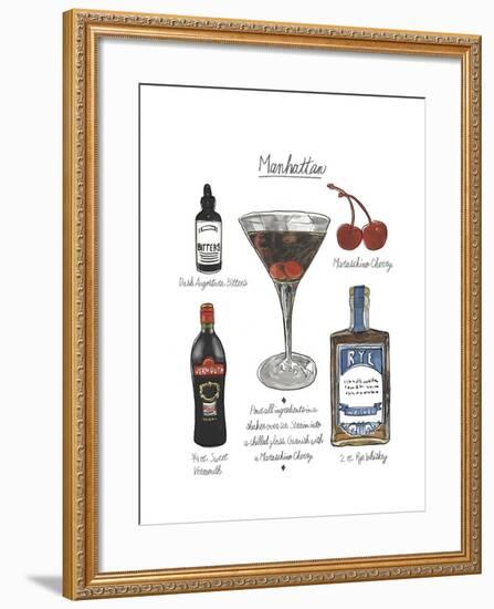 Classic Cocktail - Manhattan-Naomi McCavitt-Framed Art Print