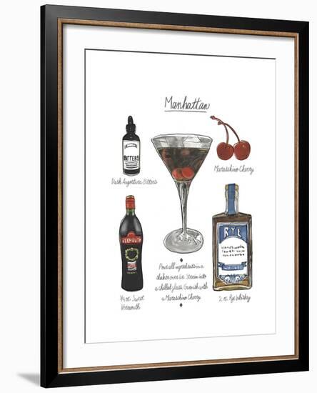 Classic Cocktail - Manhattan-Naomi McCavitt-Framed Art Print