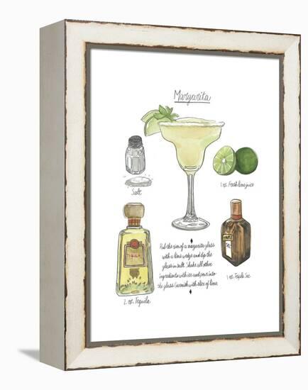 Classic Cocktail - Margarita-Naomi McCavitt-Framed Stretched Canvas