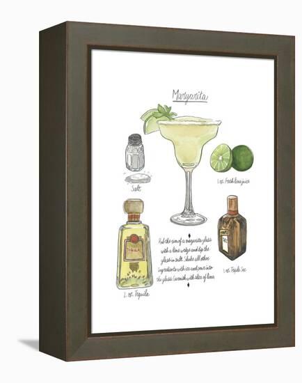 Classic Cocktail - Margarita-Naomi McCavitt-Framed Stretched Canvas