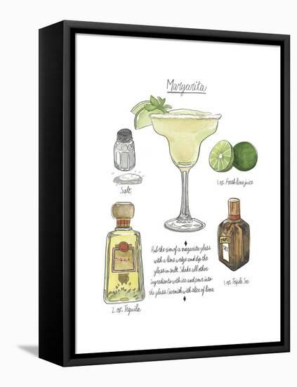Classic Cocktail - Margarita-Naomi McCavitt-Framed Stretched Canvas