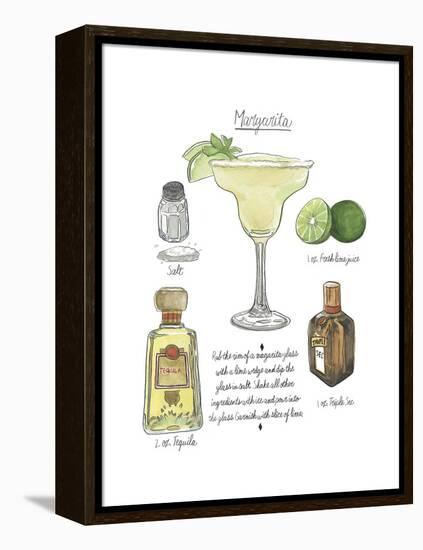 Classic Cocktail - Margarita-Naomi McCavitt-Framed Stretched Canvas