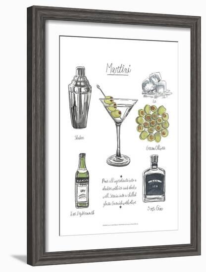 Classic Cocktail - Martini-Naomi McCavitt-Framed Art Print