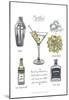 Classic Cocktail - Martini-Naomi McCavitt-Mounted Art Print