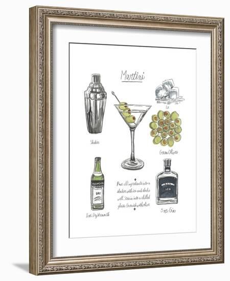 Classic Cocktail - Martini-Naomi McCavitt-Framed Art Print