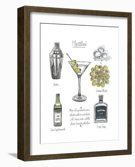 Classic Cocktail - Martini-Naomi McCavitt-Framed Art Print