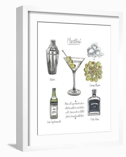 Classic Cocktail - Martini-Naomi McCavitt-Framed Art Print