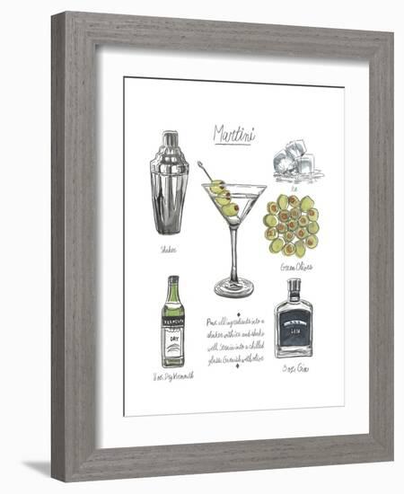 Classic Cocktail - Martini-Naomi McCavitt-Framed Premium Giclee Print