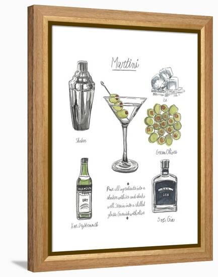 Classic Cocktail - Martini-Naomi McCavitt-Framed Stretched Canvas