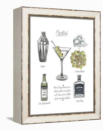 Classic Cocktail - Martini-Naomi McCavitt-Framed Stretched Canvas