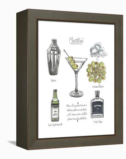 Classic Cocktail - Martini-Naomi McCavitt-Framed Stretched Canvas