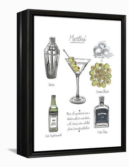 Classic Cocktail - Martini-Naomi McCavitt-Framed Stretched Canvas