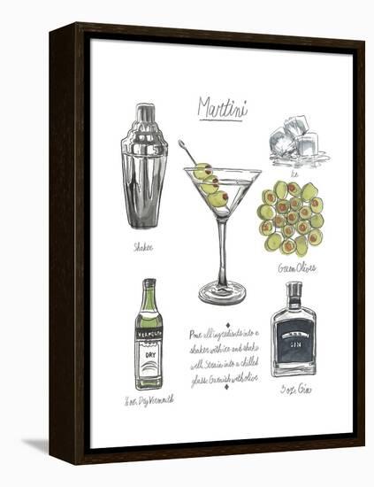 Classic Cocktail - Martini-Naomi McCavitt-Framed Stretched Canvas